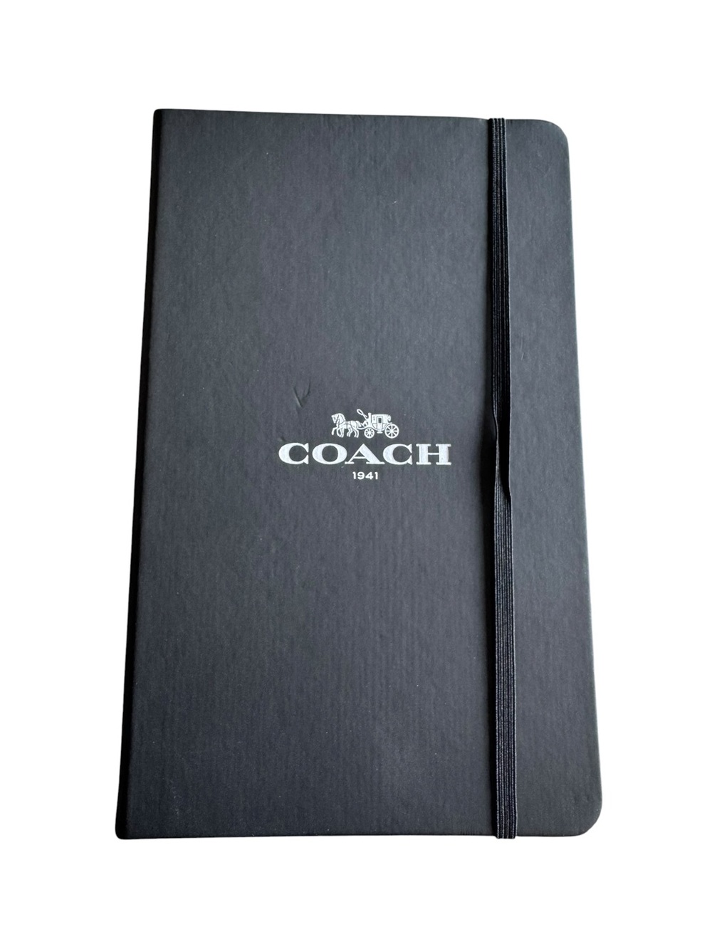 Coach Black Logo Elastic Hardcover Notebook